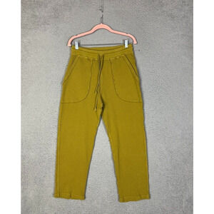 Back Beat Co. Joggers Womens Large Yellow Green Organic Cotton Waffle Pants